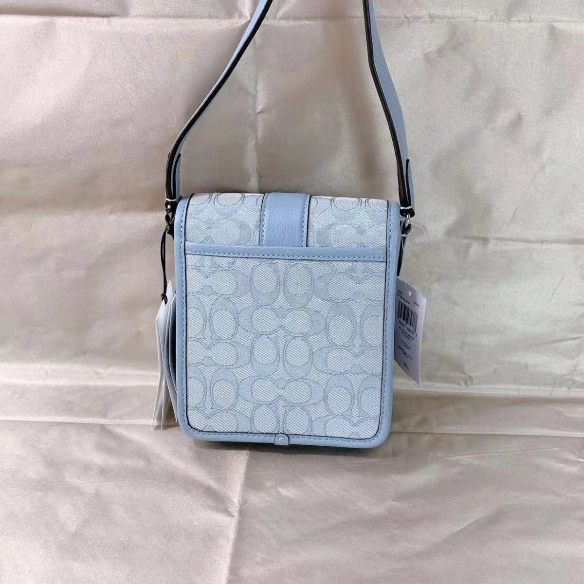 Coach C8321 North/South Lonnie Crossbody In Signature Jacquard In Marble Blue Coach C8321 North/South Lonnie Crossbody In Signature Jacquard In Marble Blue